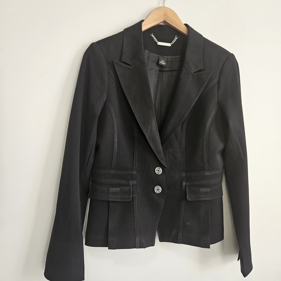 White House Black Market Elegant Black Suit Jacket - Picture 3 of 9